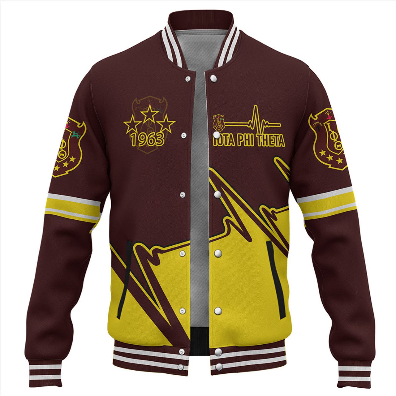 Iota Phi Theta Baseball Jacket Custom Heartbeat