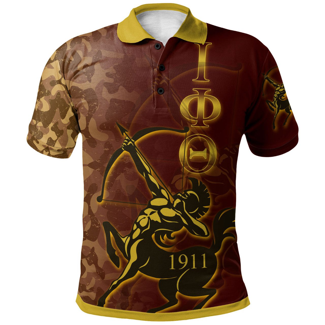 Iota Phi Theta Polo Shirt – Custom Fraternity Hand Gesture Camouflage Patterns Polo Shirt