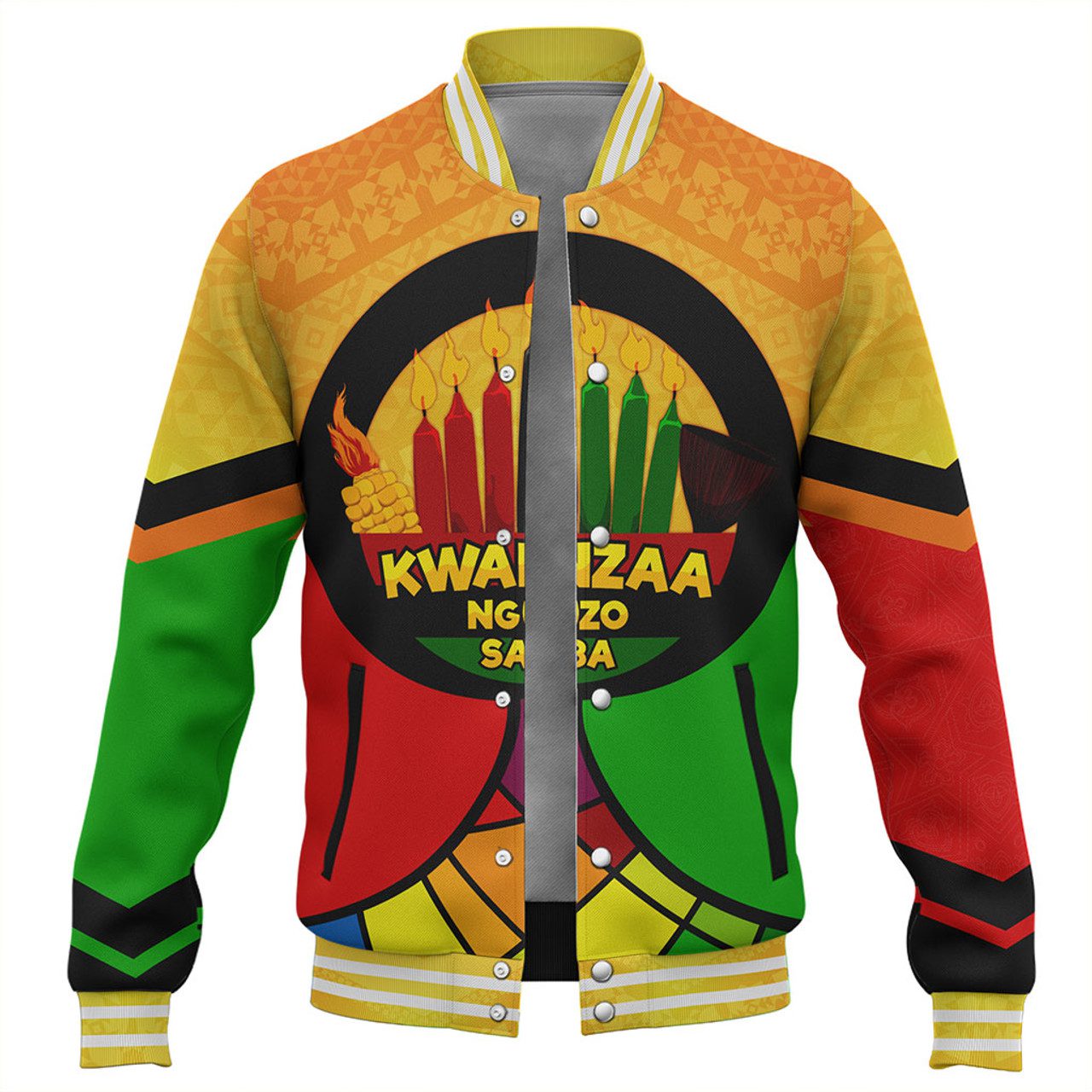 Kwanzaa Baseball Jacket Nguzo Saba Style