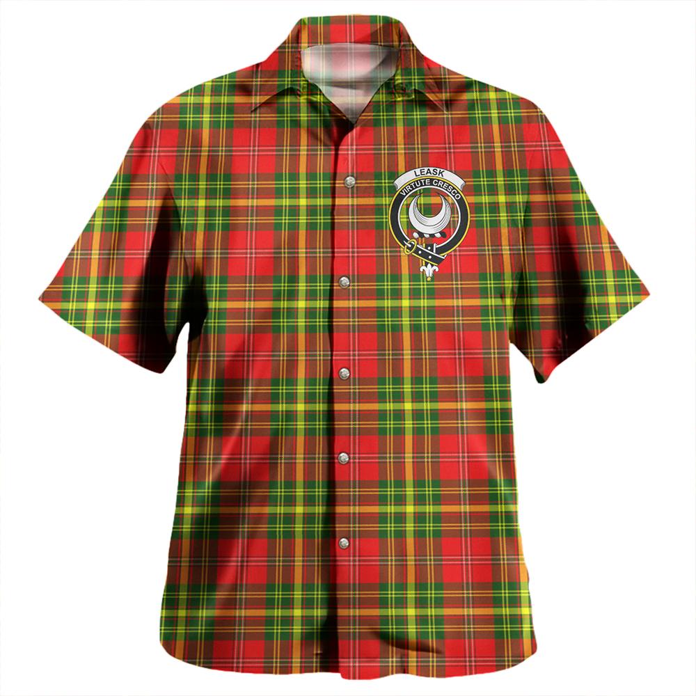 Leask Tartan Classic Crest Aloha Shirt