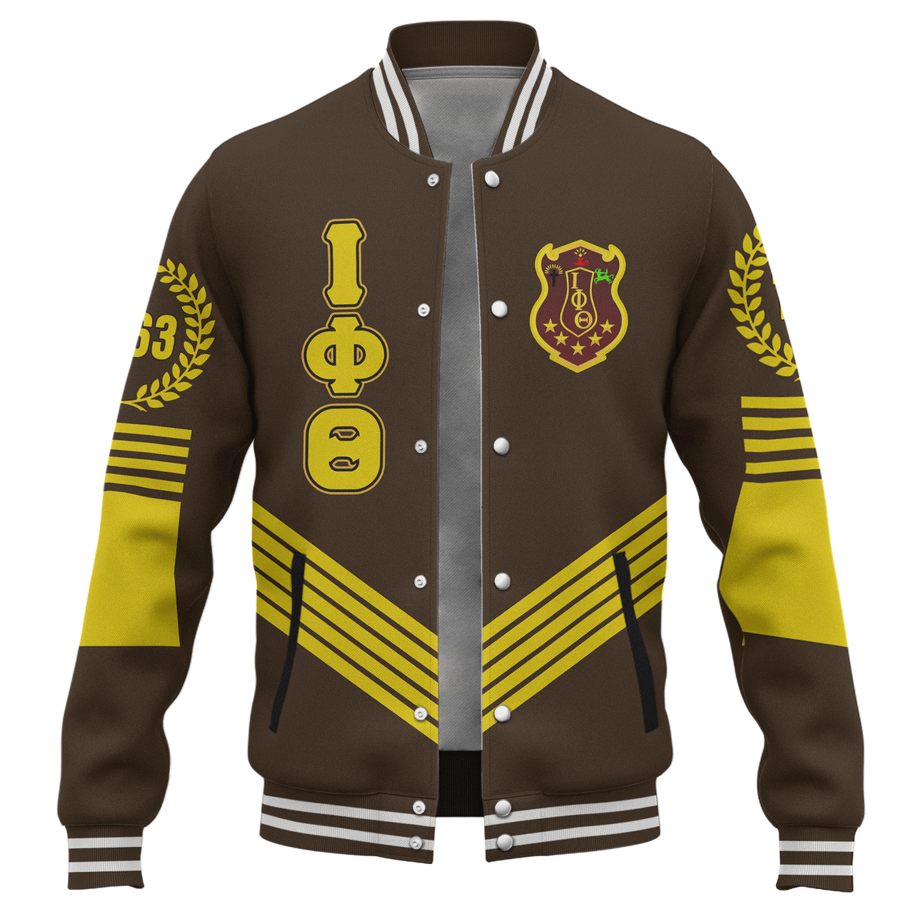 Iota Phi Theta Baseball Jacket Crest Greek Life