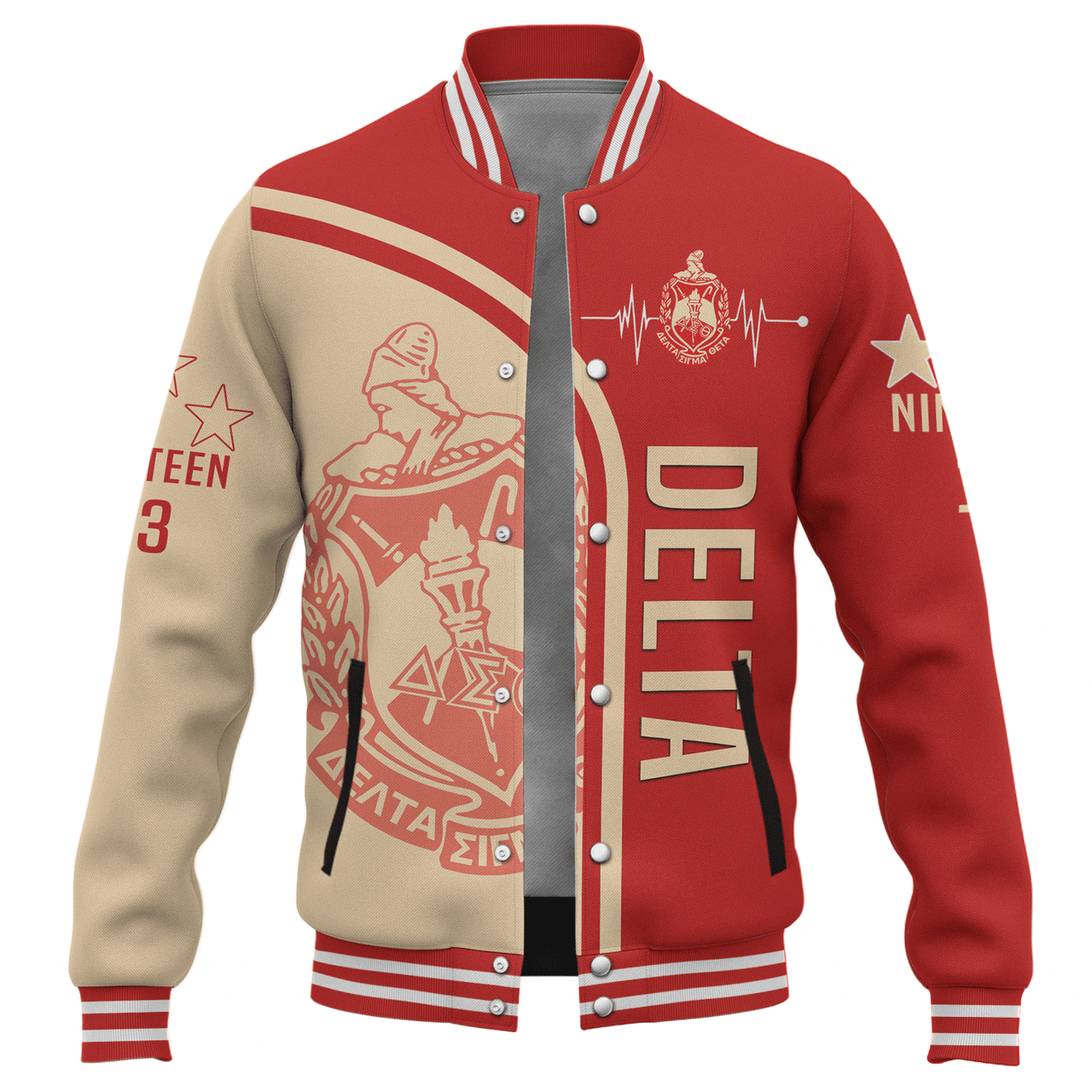 Delta Sigma Theta Baseball Jacket Custom In My Heart