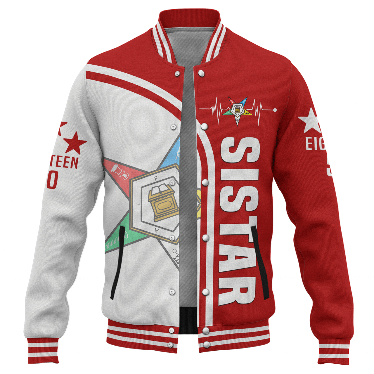 Order of the Eastern Star Baseball Jacket Custom In My Heart