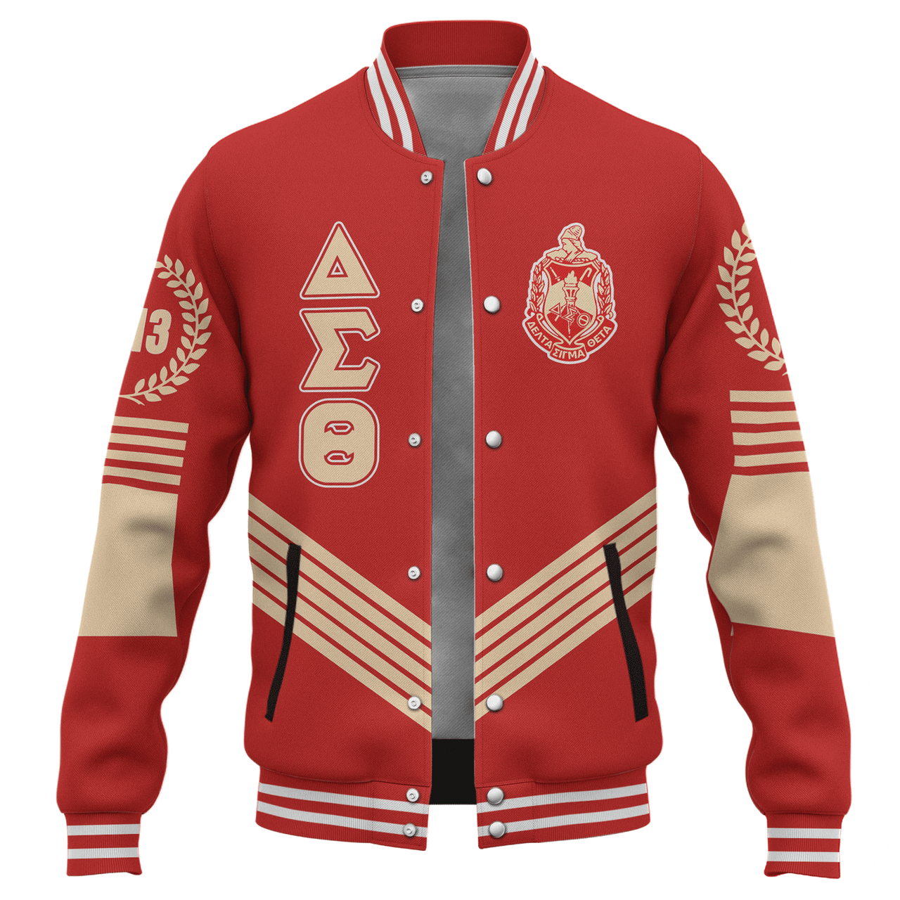 Delta Sigma Theta Baseball Jacket Crest Greek Life