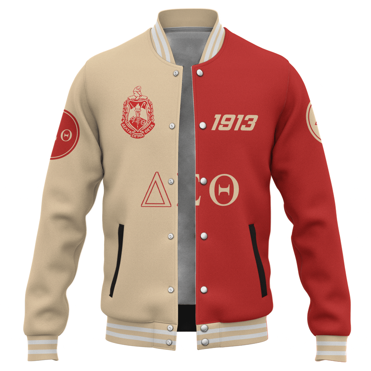 Delta Sigma Theta Baseball Jacket Half Circle