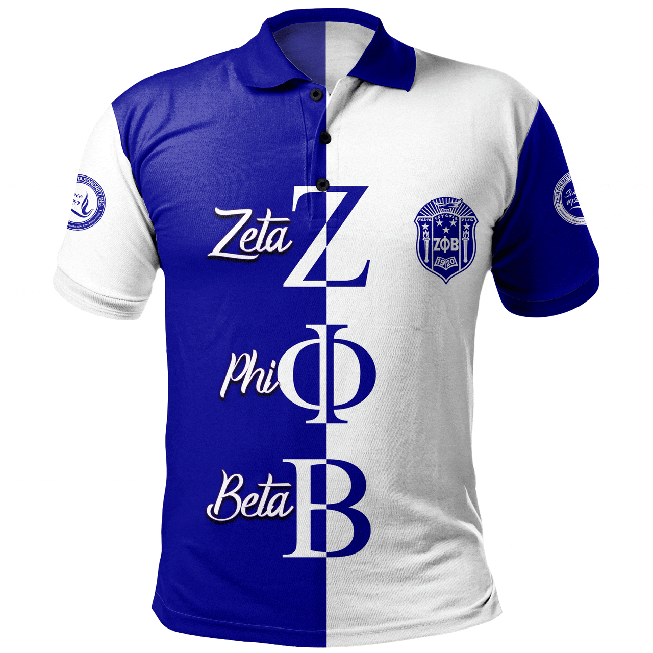 Zeta Phi Beta Polo Shirt Half Style