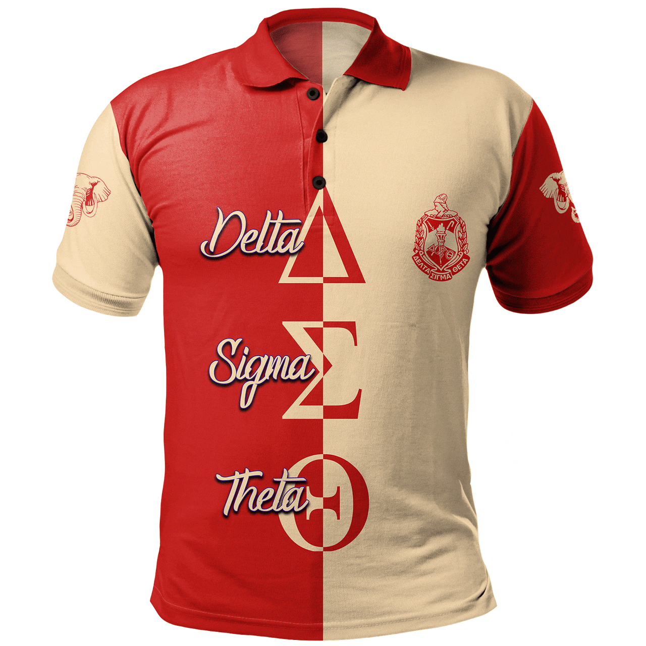 Delta Sigma Theta Polo Shirt Half Style