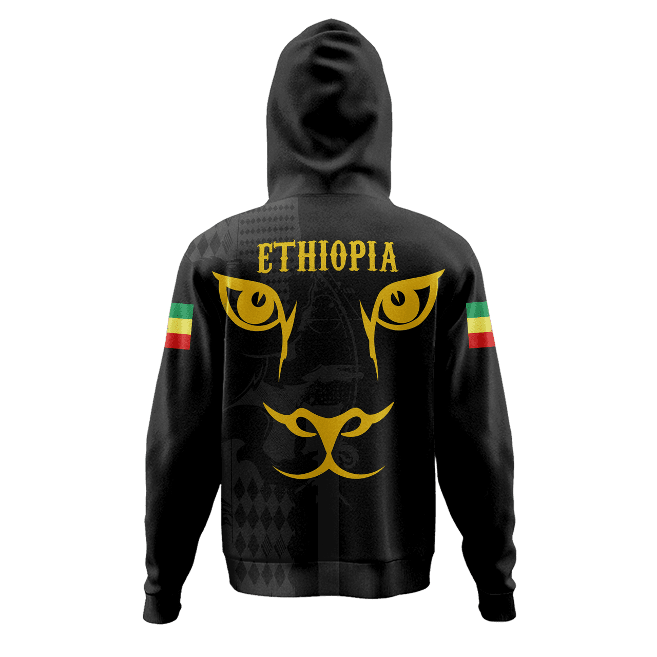 Ethiopia Hoodie King Of Lion Black