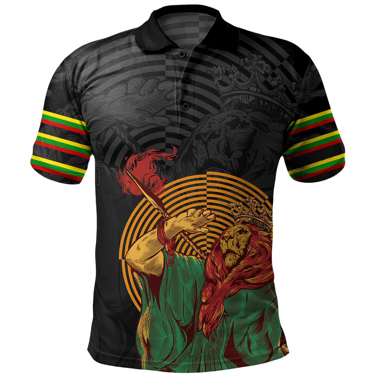 Lion Of Judah Ethiopia Polo Shirt – Shadow Style