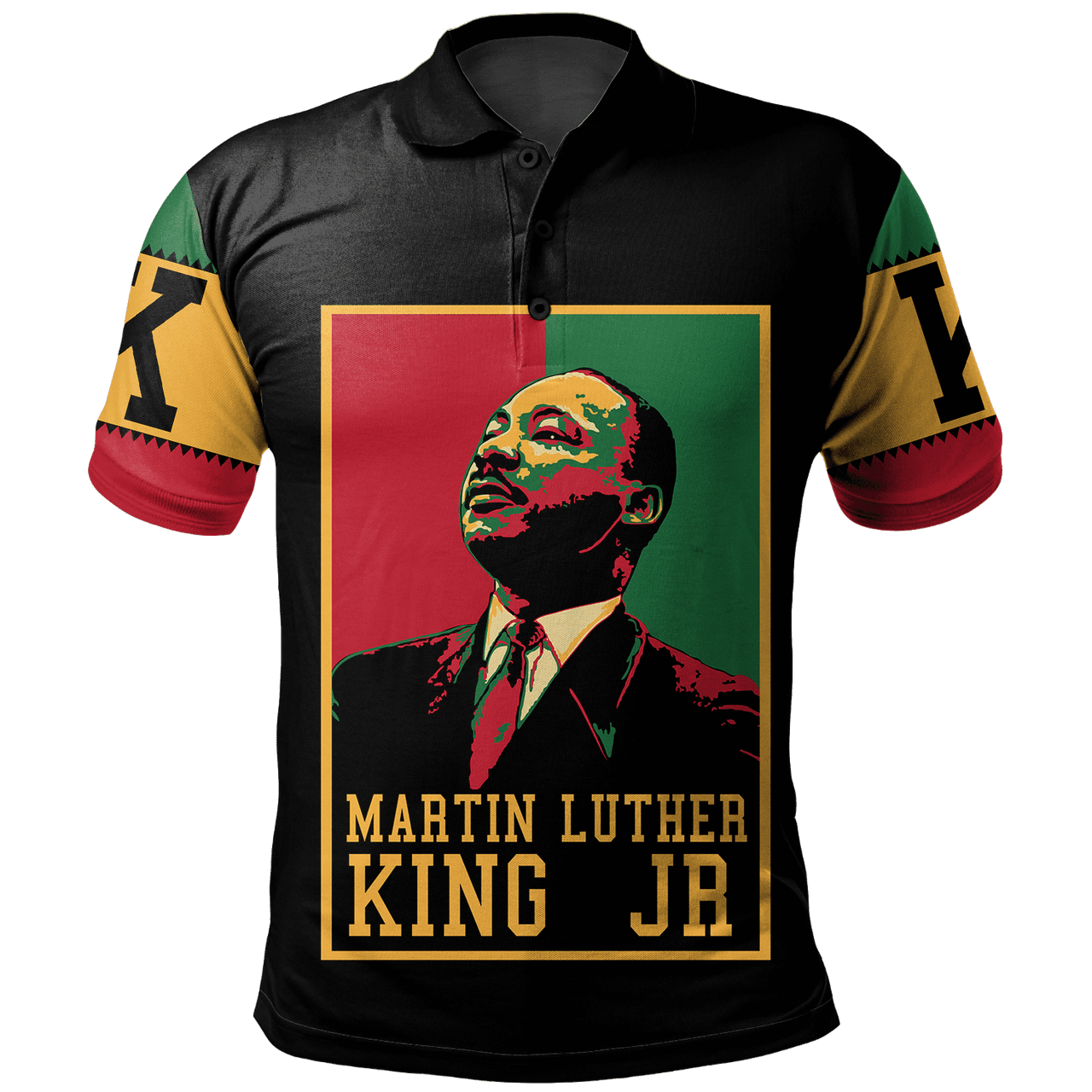 Africa Polo Shirt Martin Luther King Retro