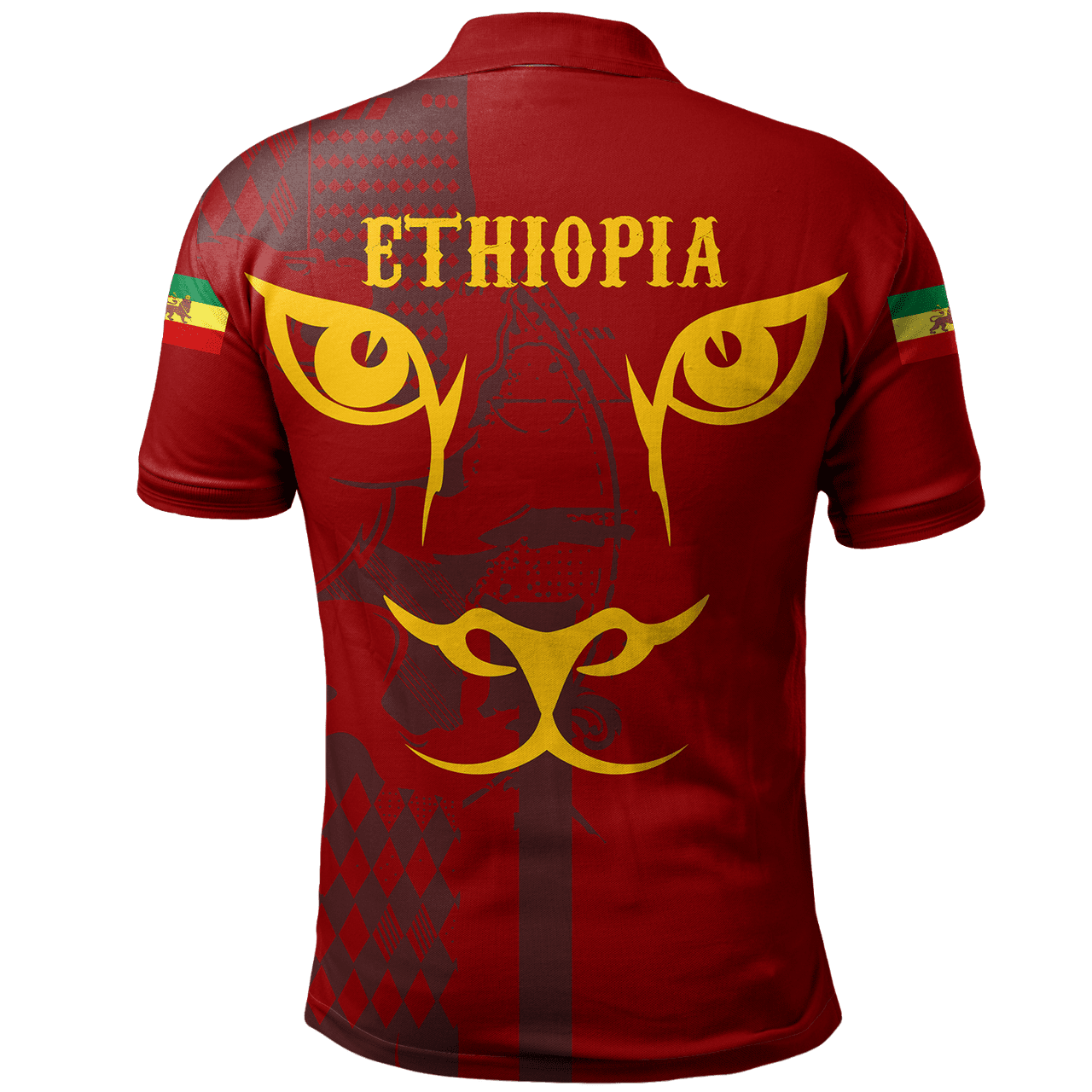 Ethiopia Polo Shirt King Of Lion Red