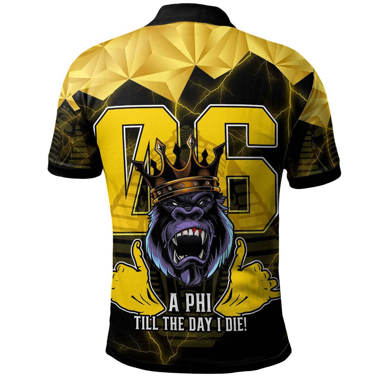 Alpha Phi Alpha Polo Shirt – Fraternity Low Poly Style and Lighting Hand Sign 1906 Polo Shirt