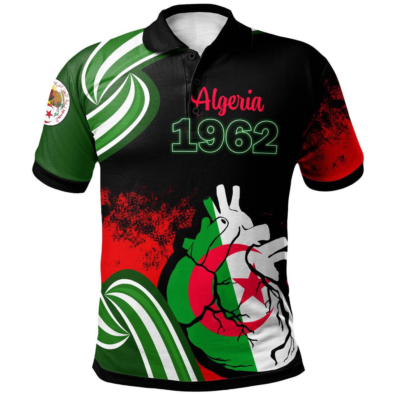 Algeria Polo Shirt – Algeria Independence Day 1962 Algeria In My Heart Polo Shirt