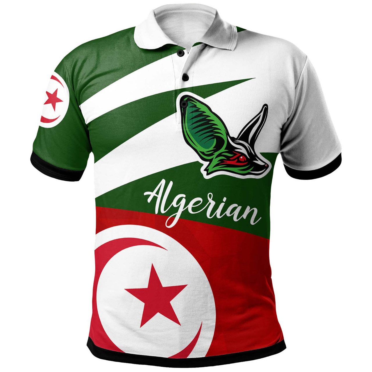 Algeria Polo Shirt – Algerian Independence Day with Fennec Fox Polo Shirt