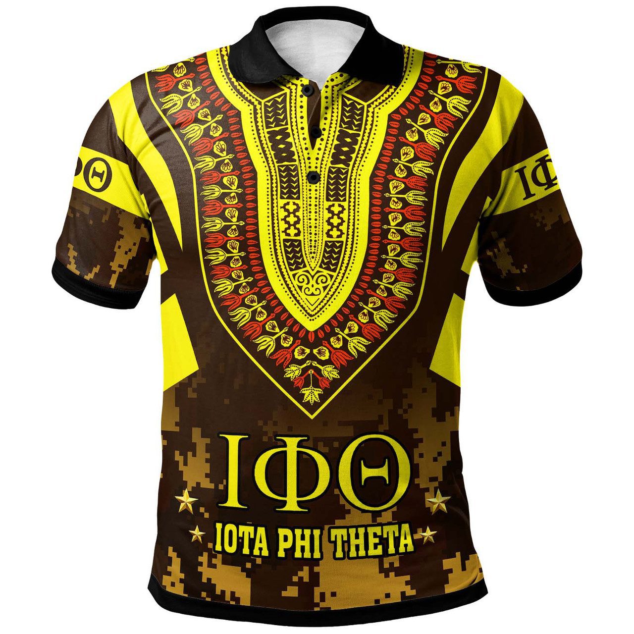 Iota Phi Theta Polo Shirt – Custom Iota Phi Theta Fraternity Dashiki Culture Camouflage Patterns Polo Shirt