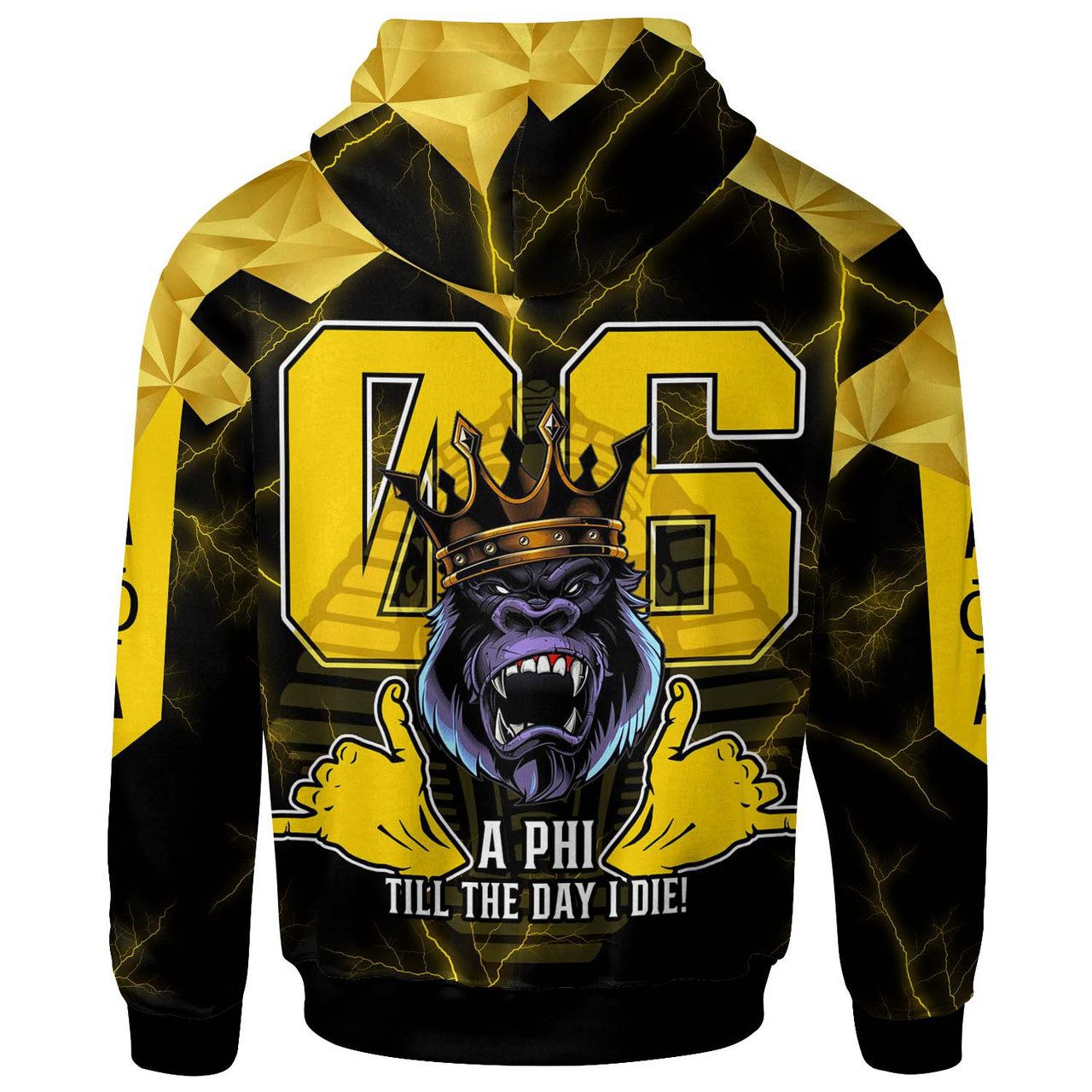 Alpha Phi Alpha Hoodie – Fraternity Low Poly Style and Lighting Hand Sign 1906 Hoodie