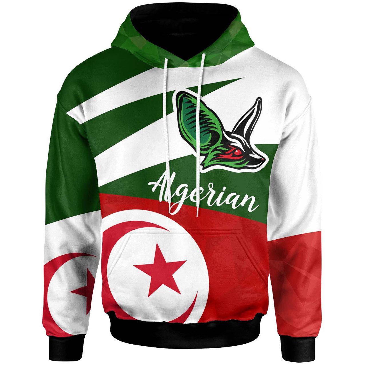 Algeria Hoodie – Algerian Independence Day with Fennec Fox Hoodie
