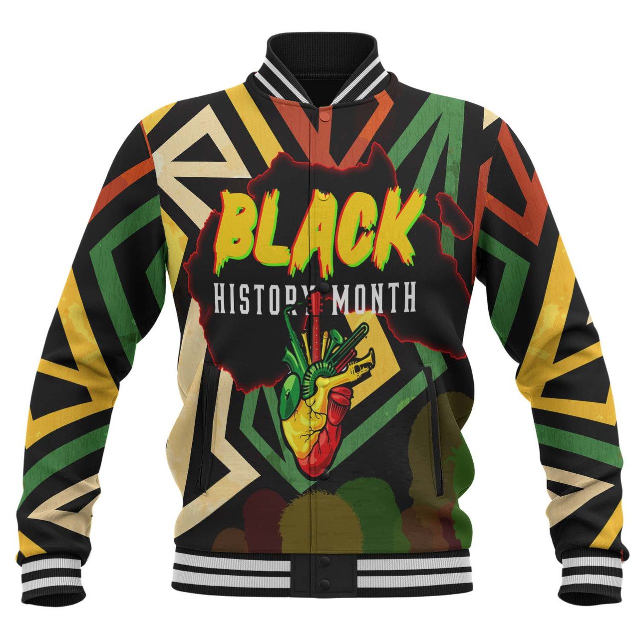 Black History Baseball Jacket – Diaspora I’m Africa Black History Month Baseball Jacket