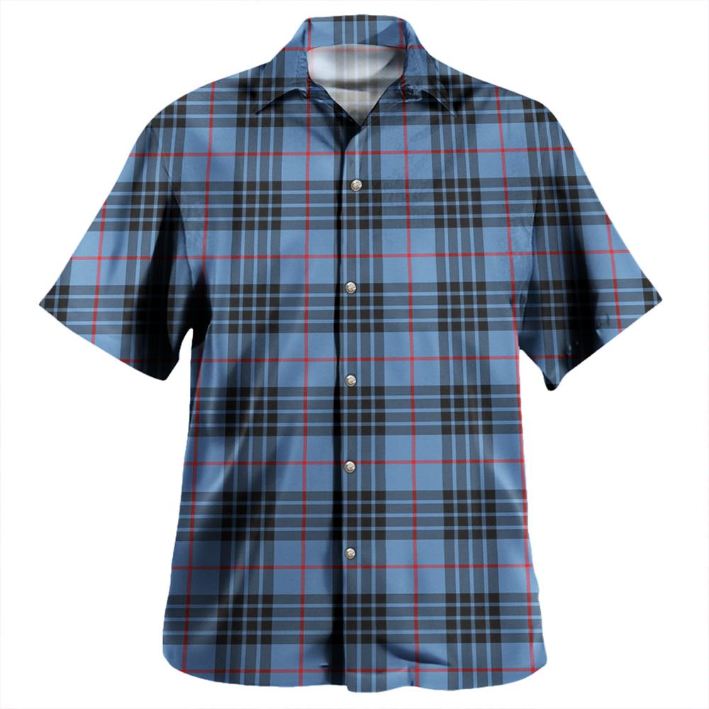 MacKay Blue Tartan Classic Aloha Shirt
