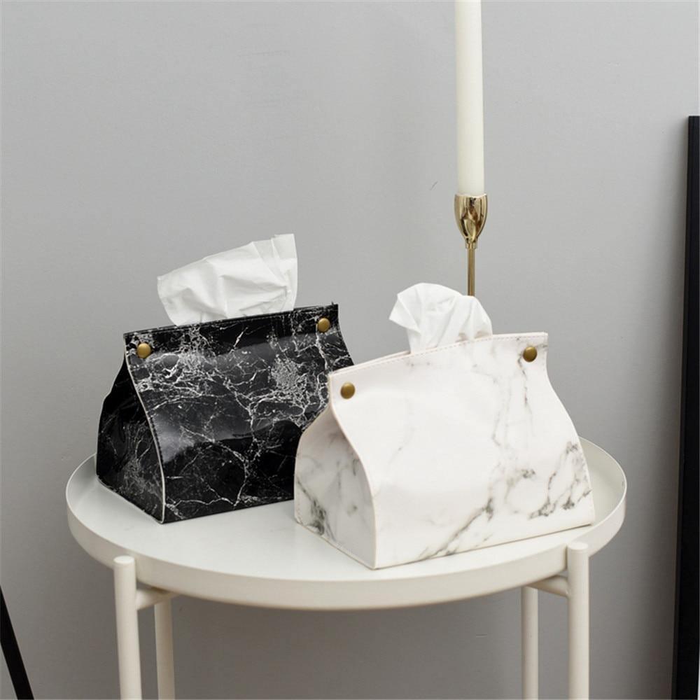 Baby Tissue Paper Box Wet Wipes Box Small Tissue Boxes Holder For PaperTowels Marble Small House Shape Decorative Storage NTD