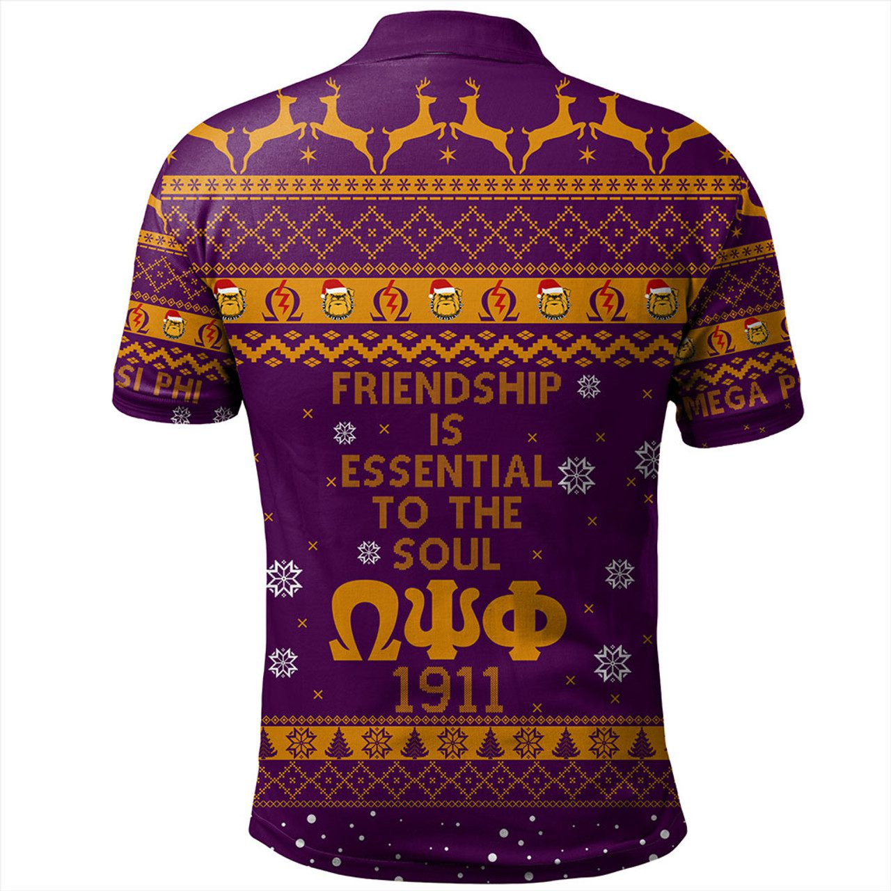 Omega Psi Phi Polo Shirt Christmas Lover