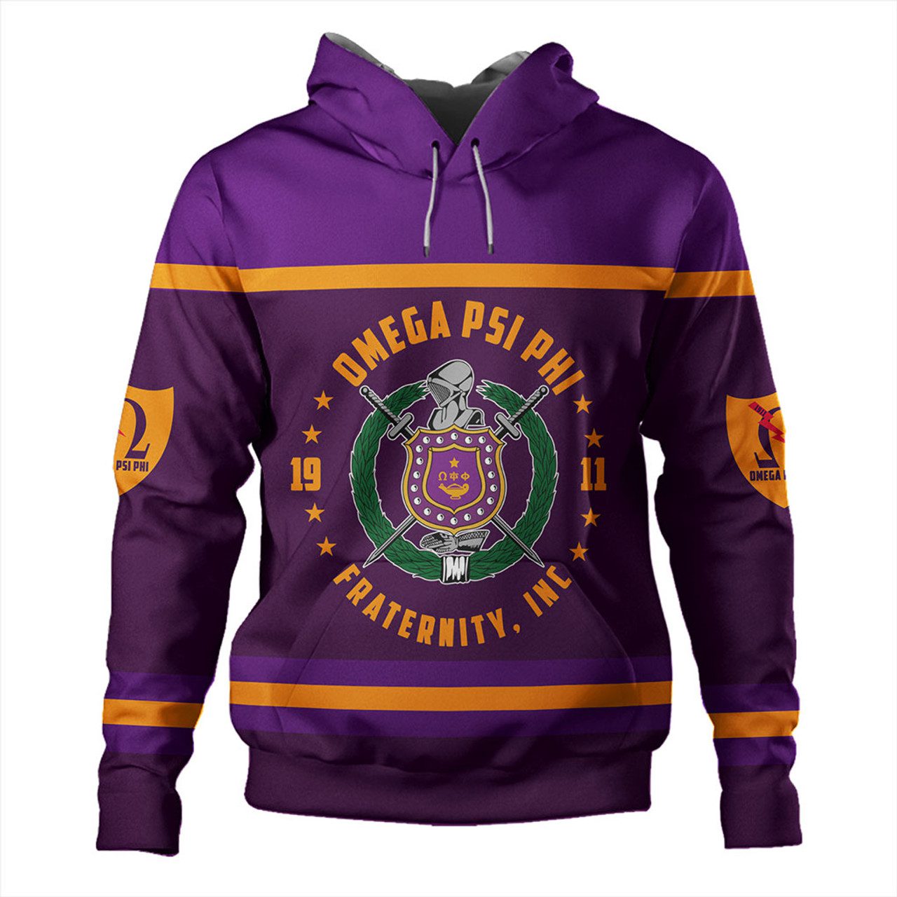Omega Psi Phi Hoodie Crest Style