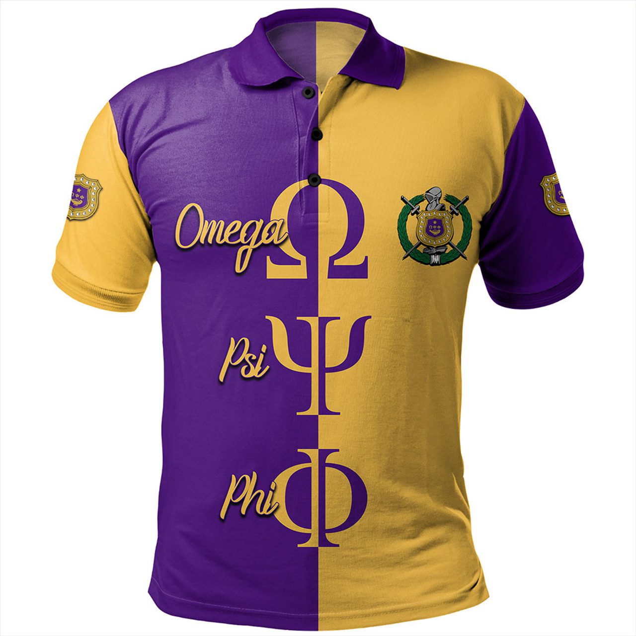 Omega Psi Phi Polo Shirt Half Style