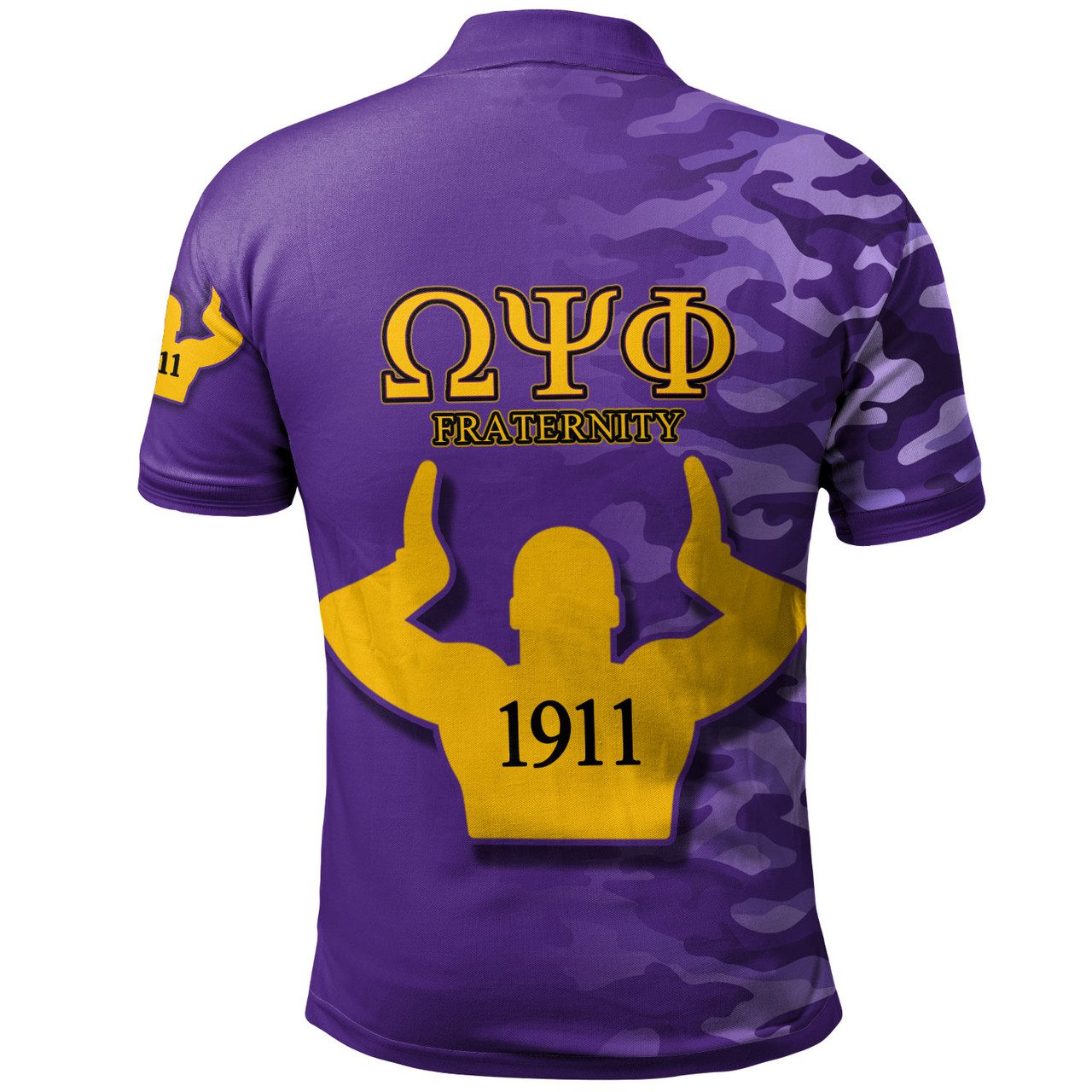 Omega Psi Phi Polo Shirt – Custom Fraternity Hand Gesture Camouflage Patterns Polo Shirt