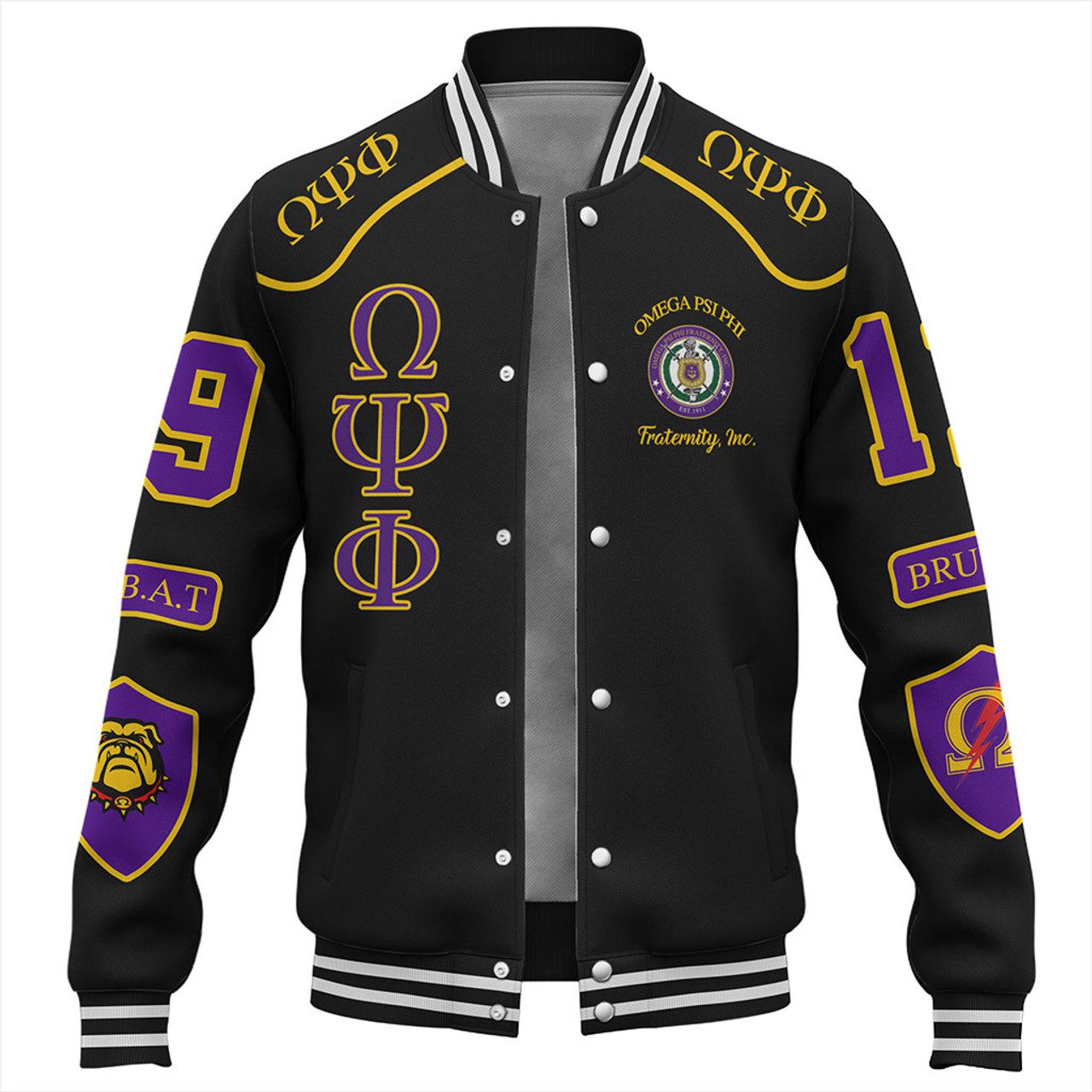 Omega Psi Phi Baseball Jacket Sobat Fraternity