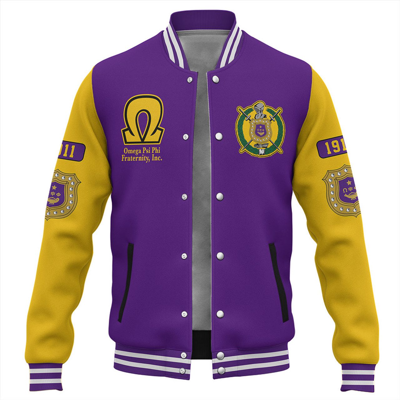 Omega Psi Phi Baseball Jacket Varsity Style