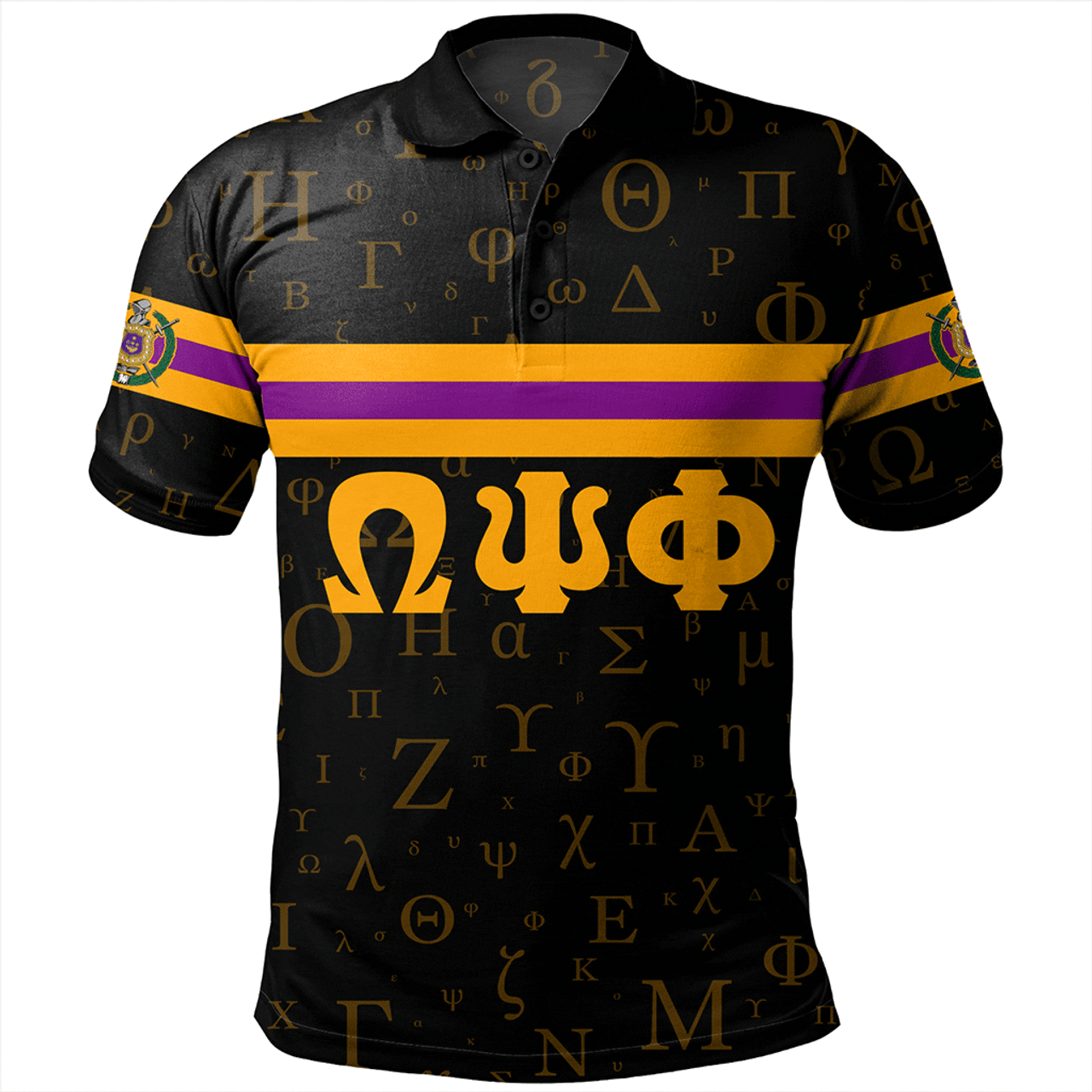 Omega Psi Phi Polo Shirt Alphabet Style