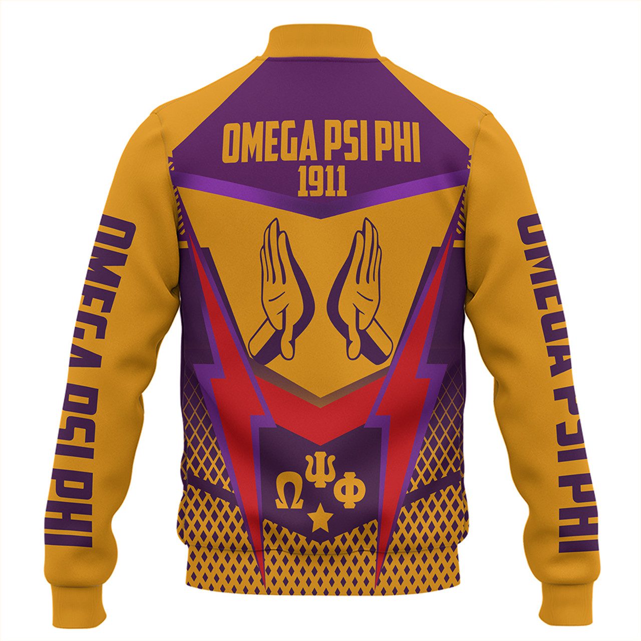 Omega Psi Phi Baseball Jacket Logo Thunder Style