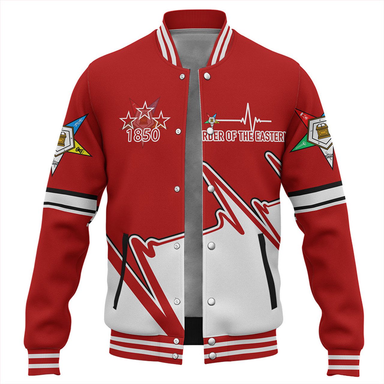 Order of the Eastern Star Baseball Jacket Custom Heartbeat