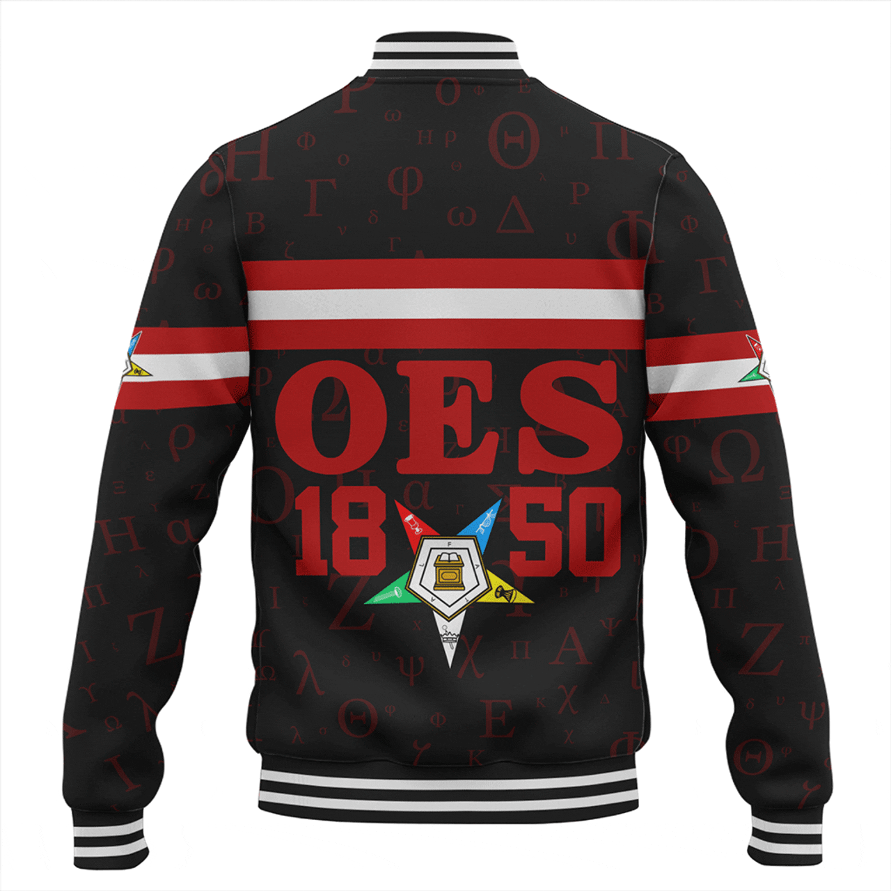 Order of the Eastern Star Baseball Jacket Alphabet Style