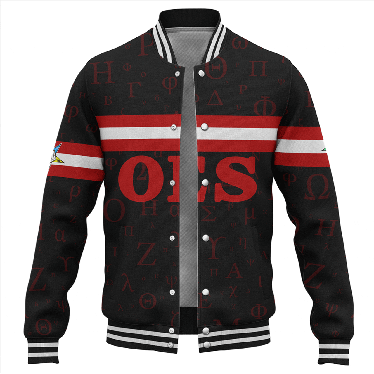 Order of the Eastern Star Baseball Jacket Alphabet Style