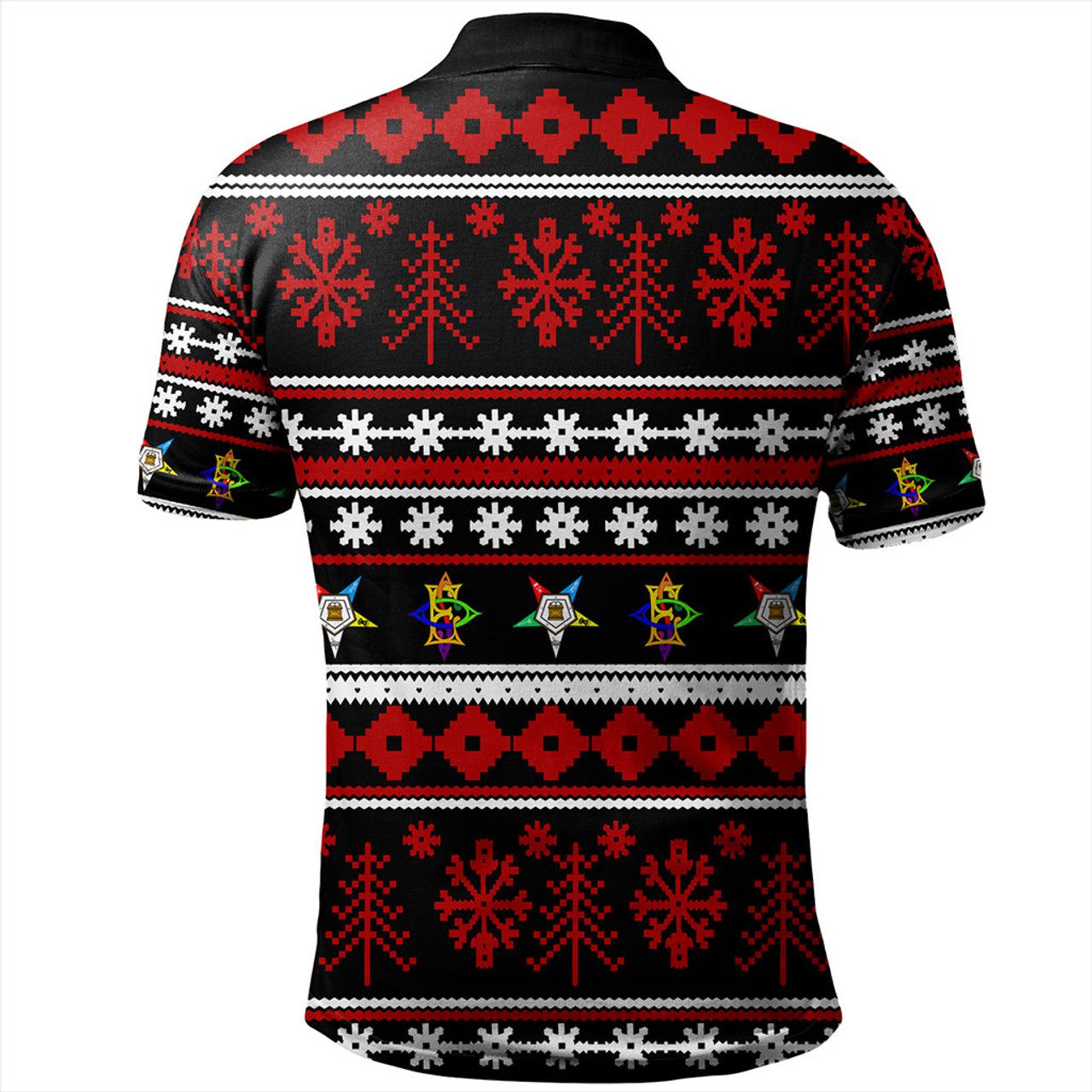 Order of the Eastern Star Polo Shirt Christmas Style Grunge