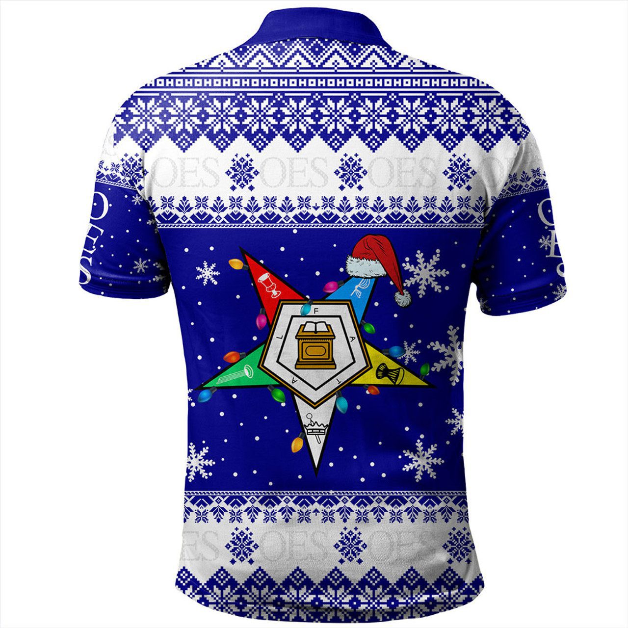 Order of the Eastern Star Polo Shirt Christmas Symbols Design