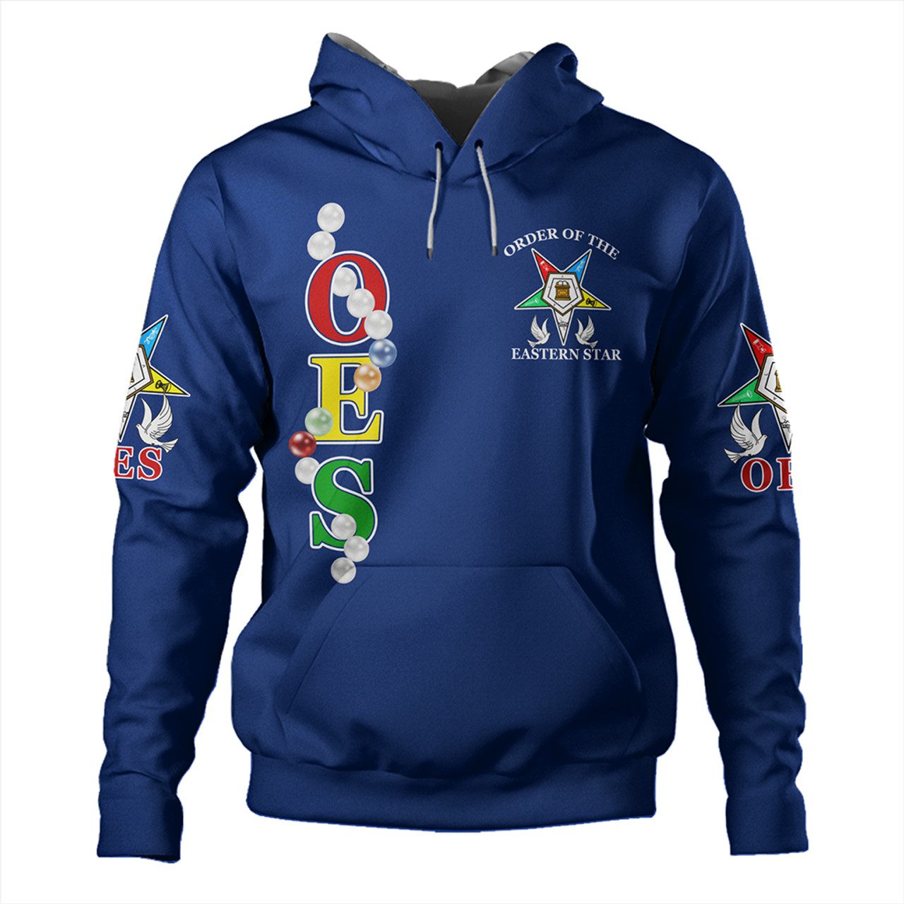 Order of the Eastern Star Hoodie Pearls Blue