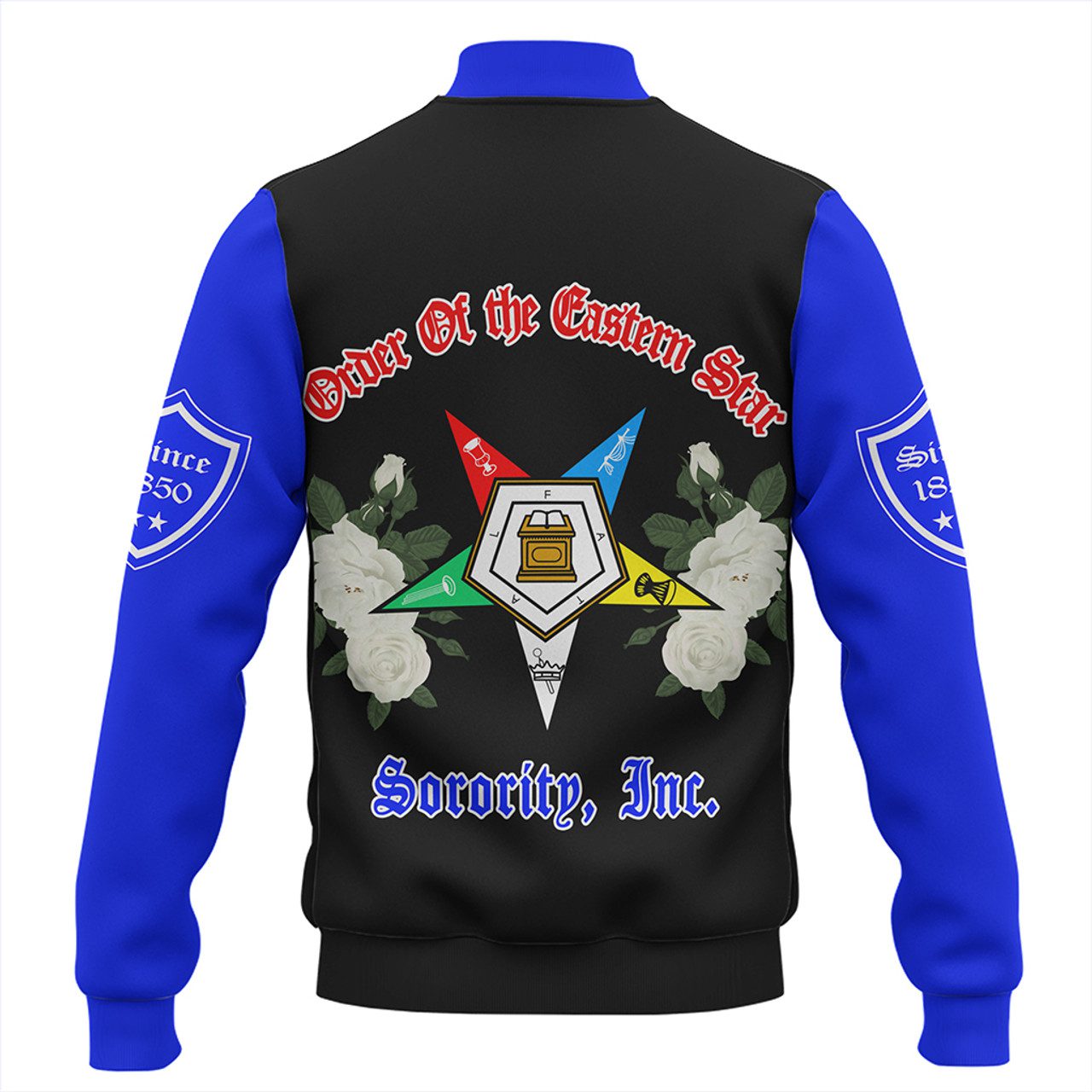 Order of the Eastern Star Baseball Jacket Rose Flower