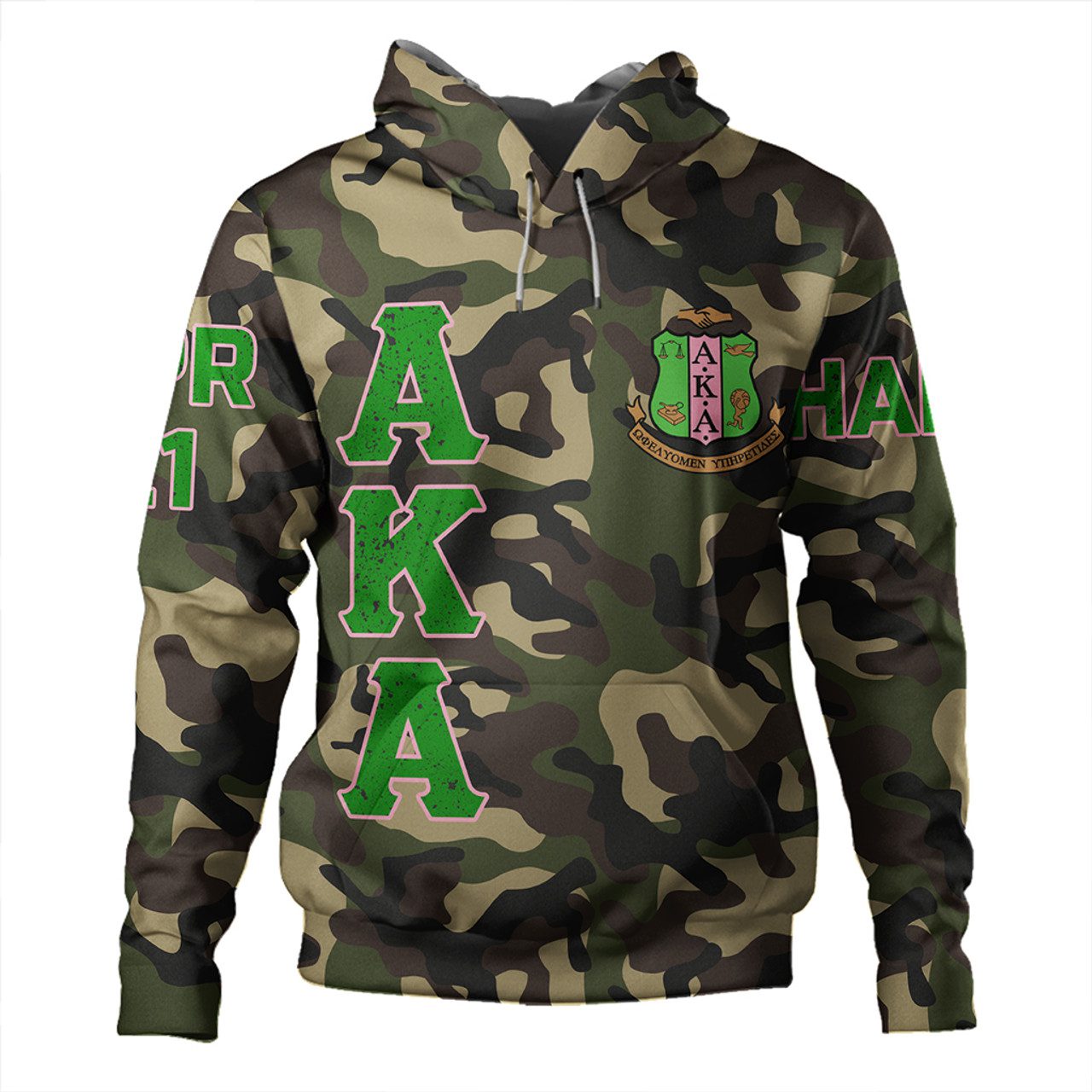 Alpha Kappa Alpha Hoodie Custom Camouflage Style