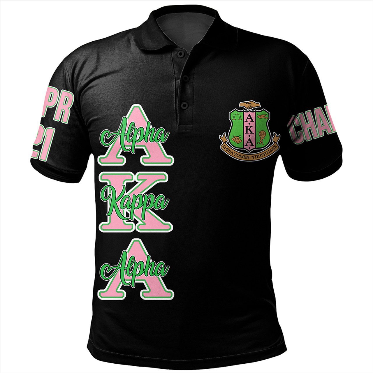 Alpha Kappa Alpha Polo Shirt Custom Letter Style