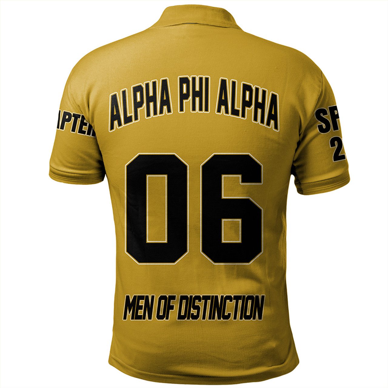 Alpha Phi Alpha Polo Shirt Custom Fraternity Gold