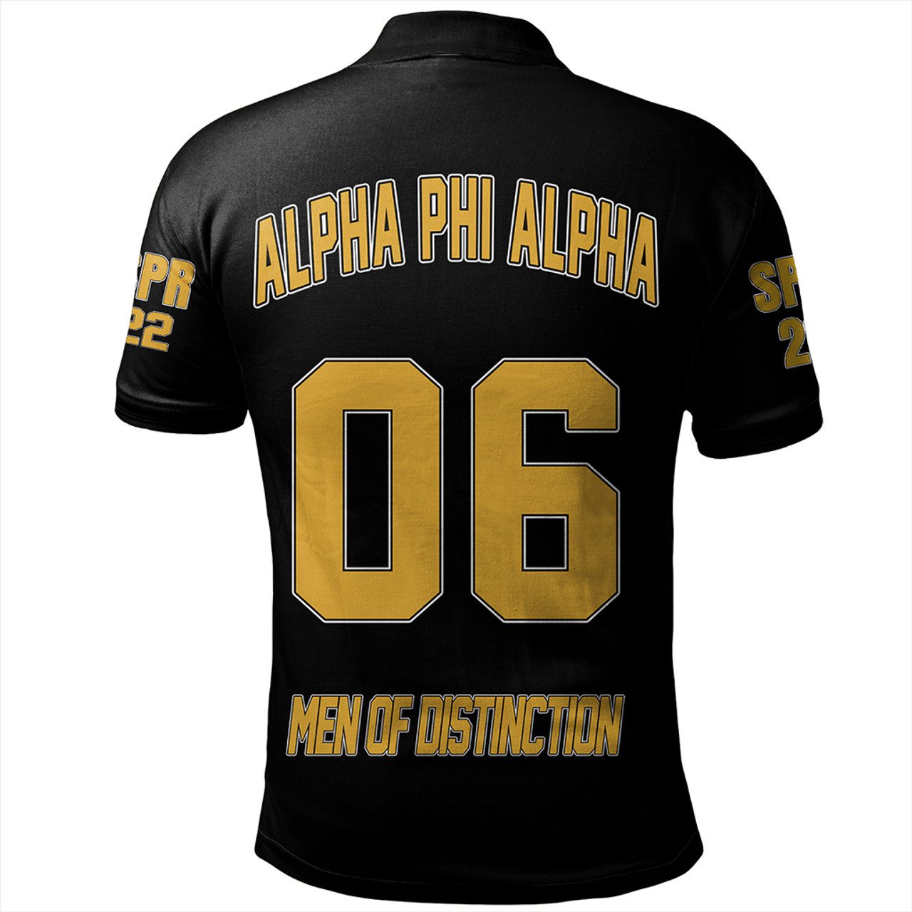 Alpha Phi Alpha Polo Shirt Custom Fraternity Black