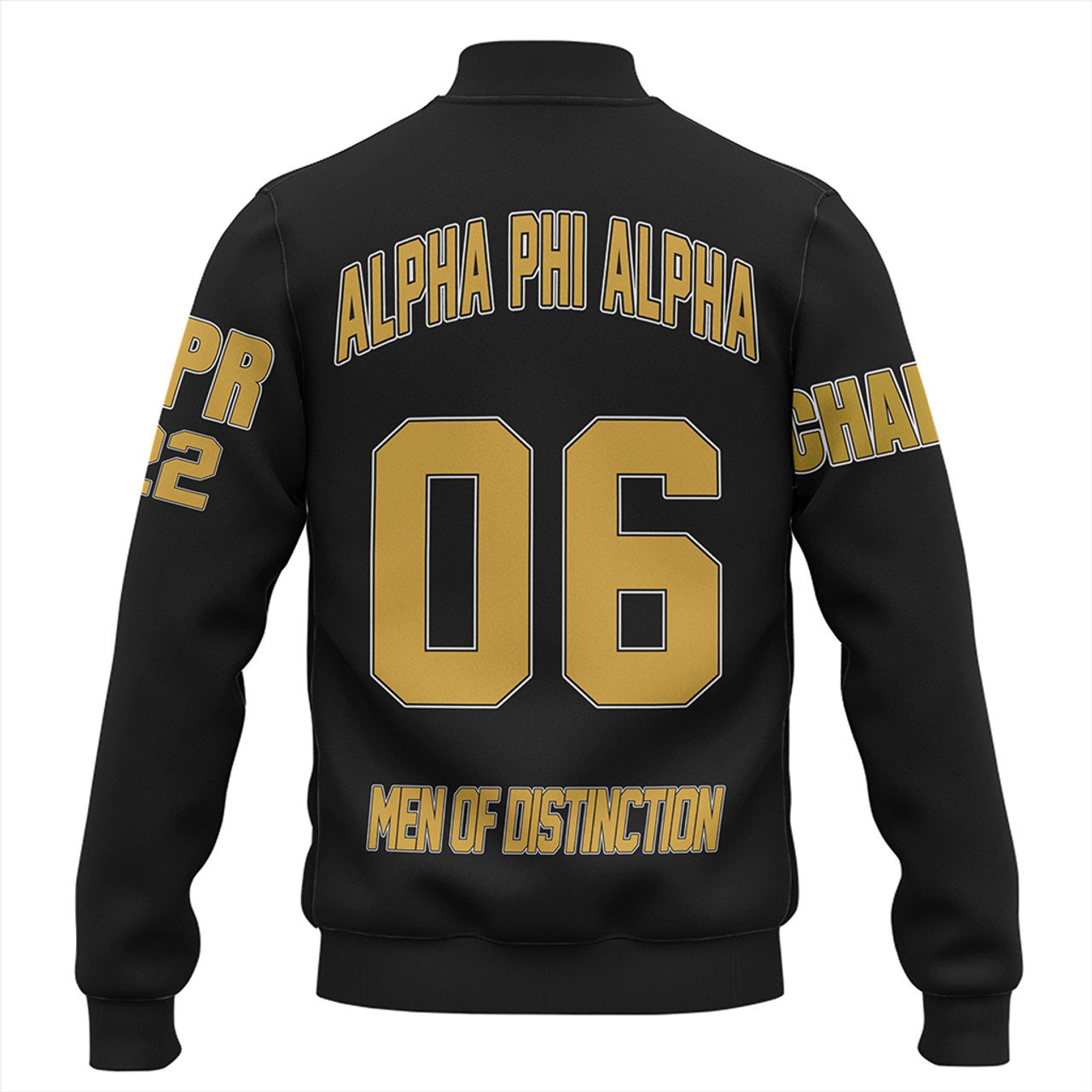 Alpha Phi Alpha Baseball Jacket Custom Fraternity Black