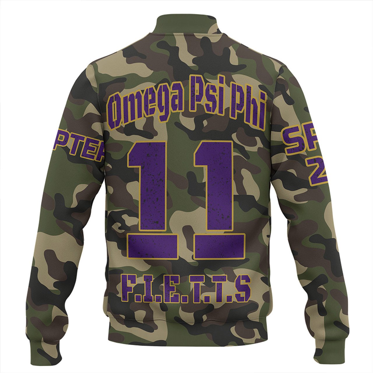 Omega Psi Phi Baseball Jacket Custom Camouflage Style