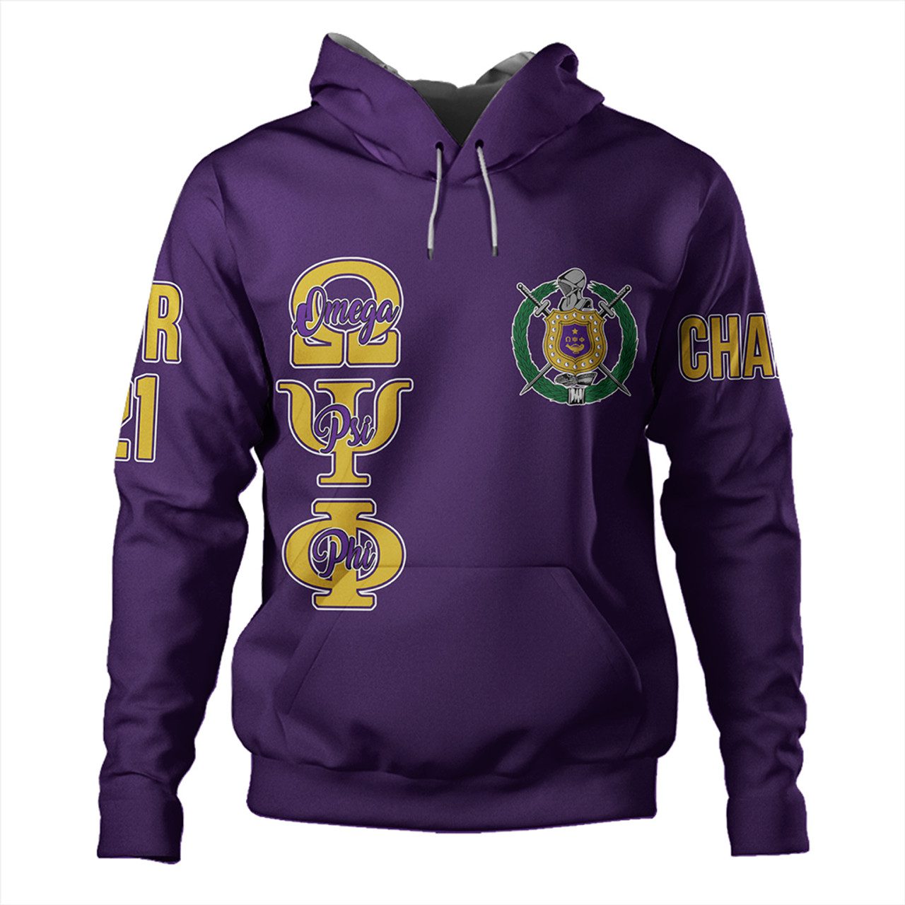 Omega Psi Phi Hoodie Custom Fraternity Purple