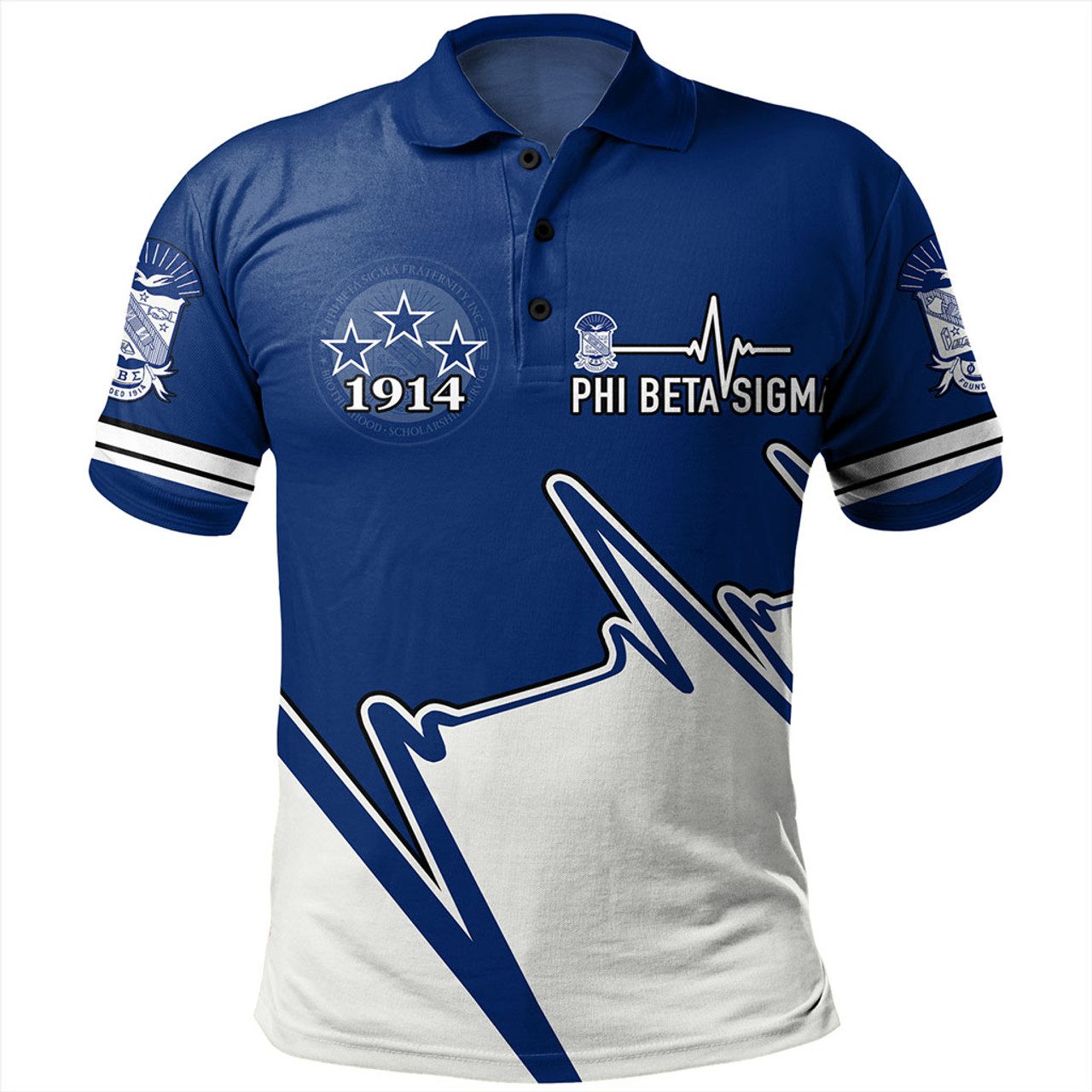 Phi Beta Sigma Polo Shirt Custom Heartbeat