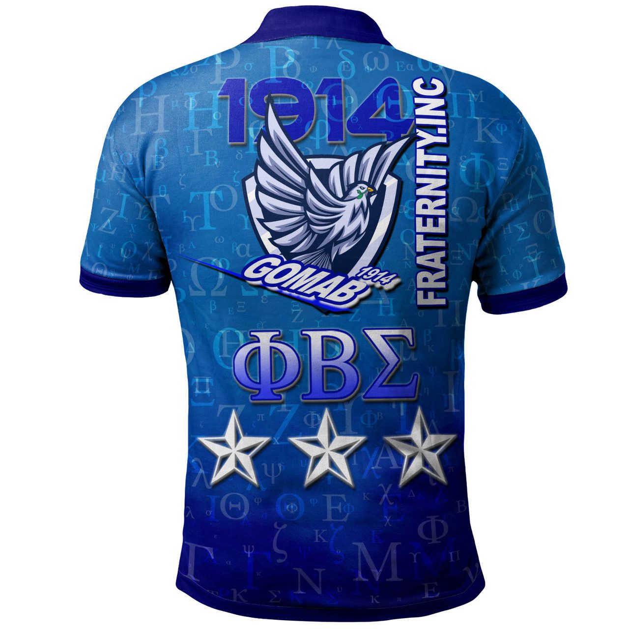 Phi Beta Sigma Polo Shirt – Custom Fraternity Dove Mascot GOMAB Polo Shirt