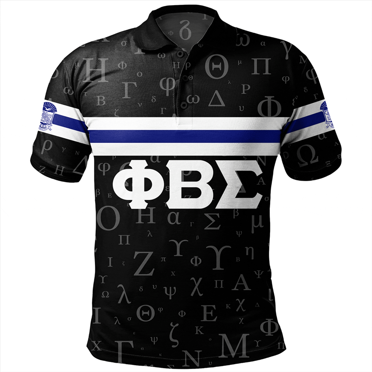 Phi Beta Sigma Polo Shirt Alphabet Style