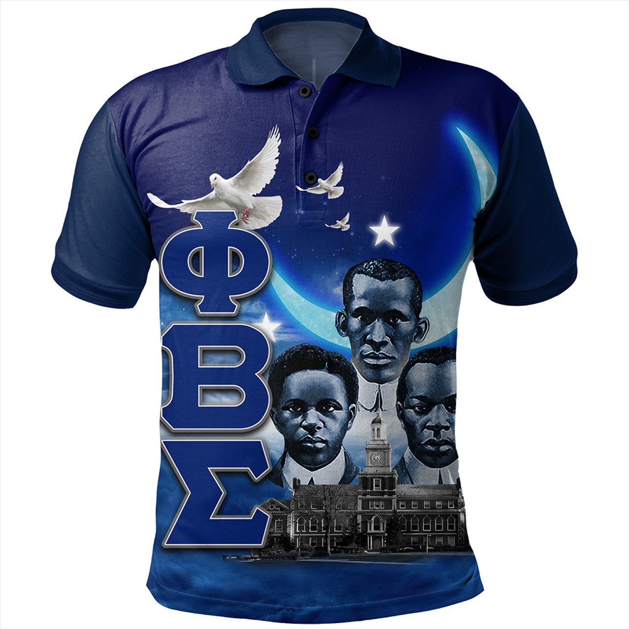 Phi Beta Sigma Polo Shirt Founded 1914